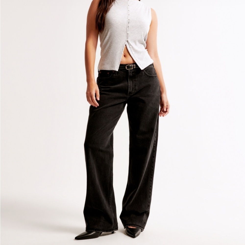Abercrombie & Fitch Dark Wide Leg Jeans